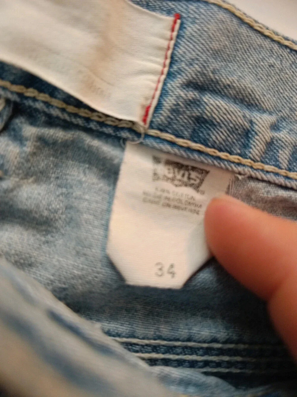 Custom Levi's Jort's distressed + panneled + ribbons 